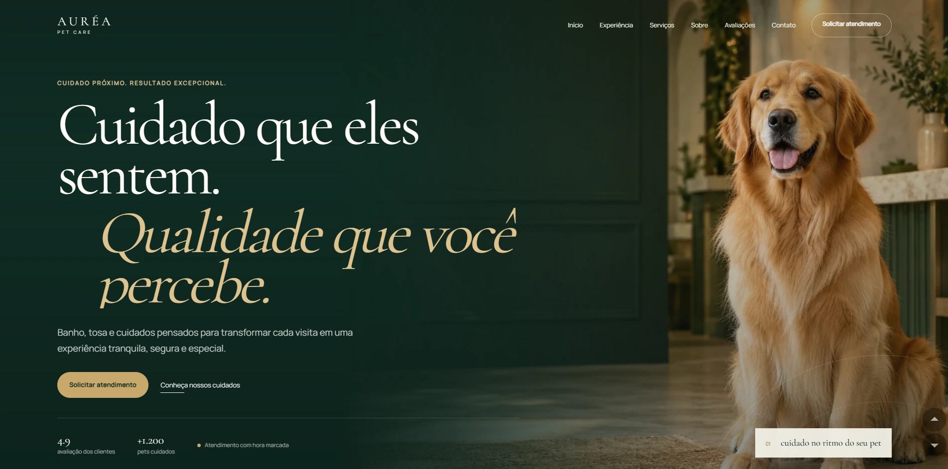 AURÉA — captura real da versão desktop