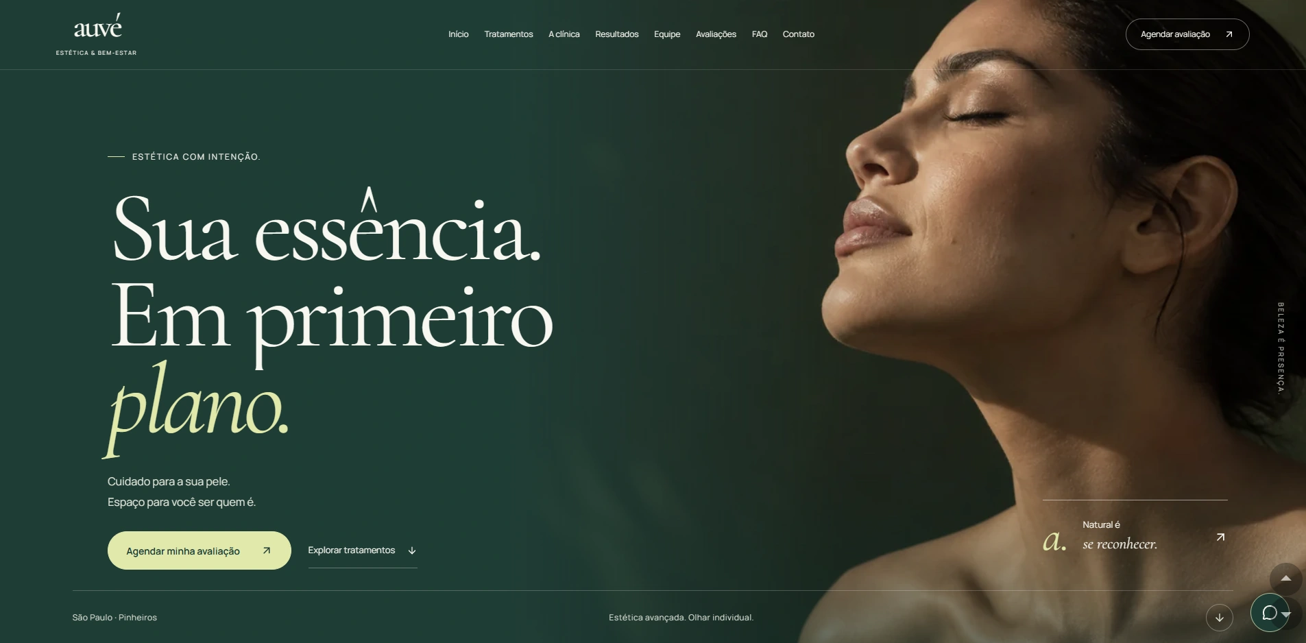 AUVÉ — captura real da versão desktop